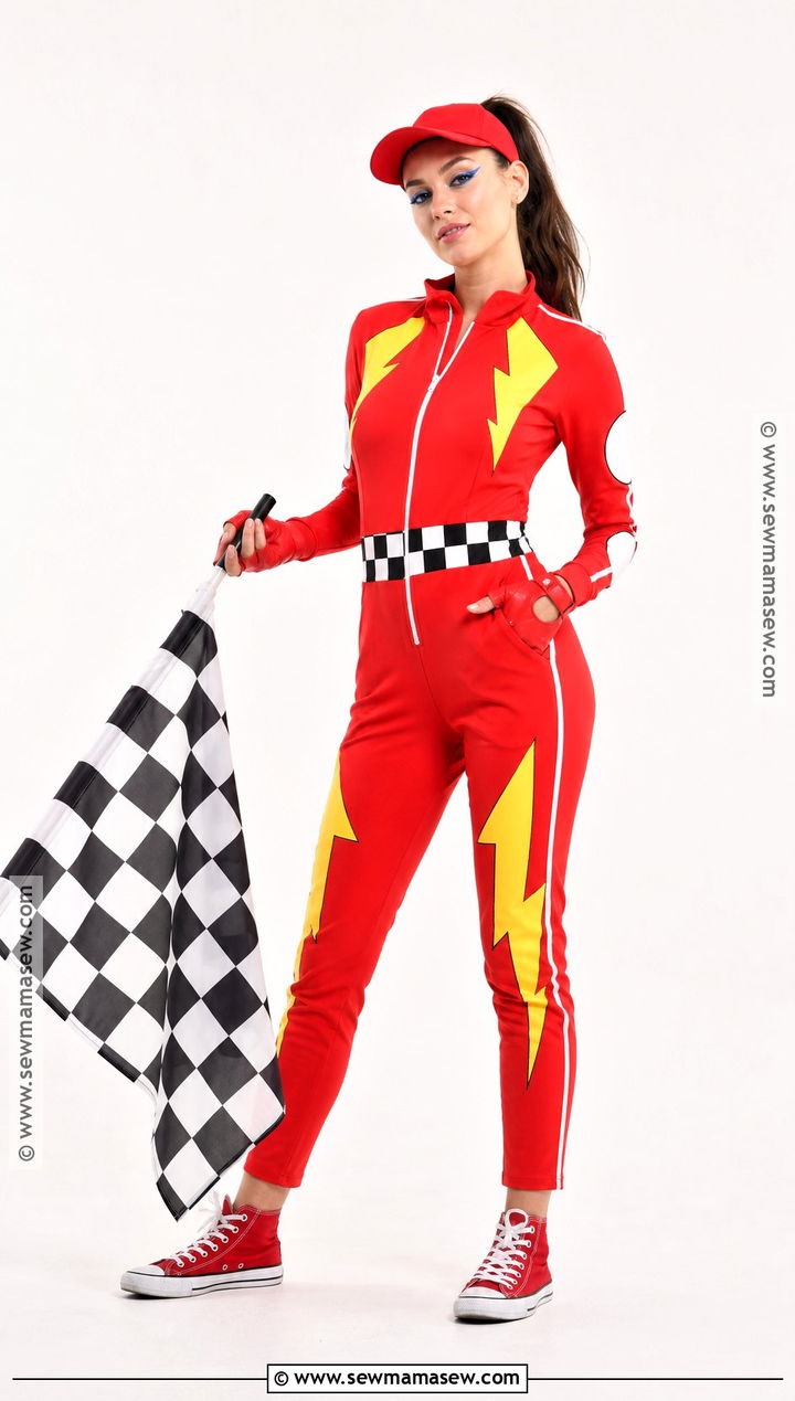 Lightning McQueen Racing Jumpsuit Costume - 30 Lightning Mcqueen Costume Ideas for Women