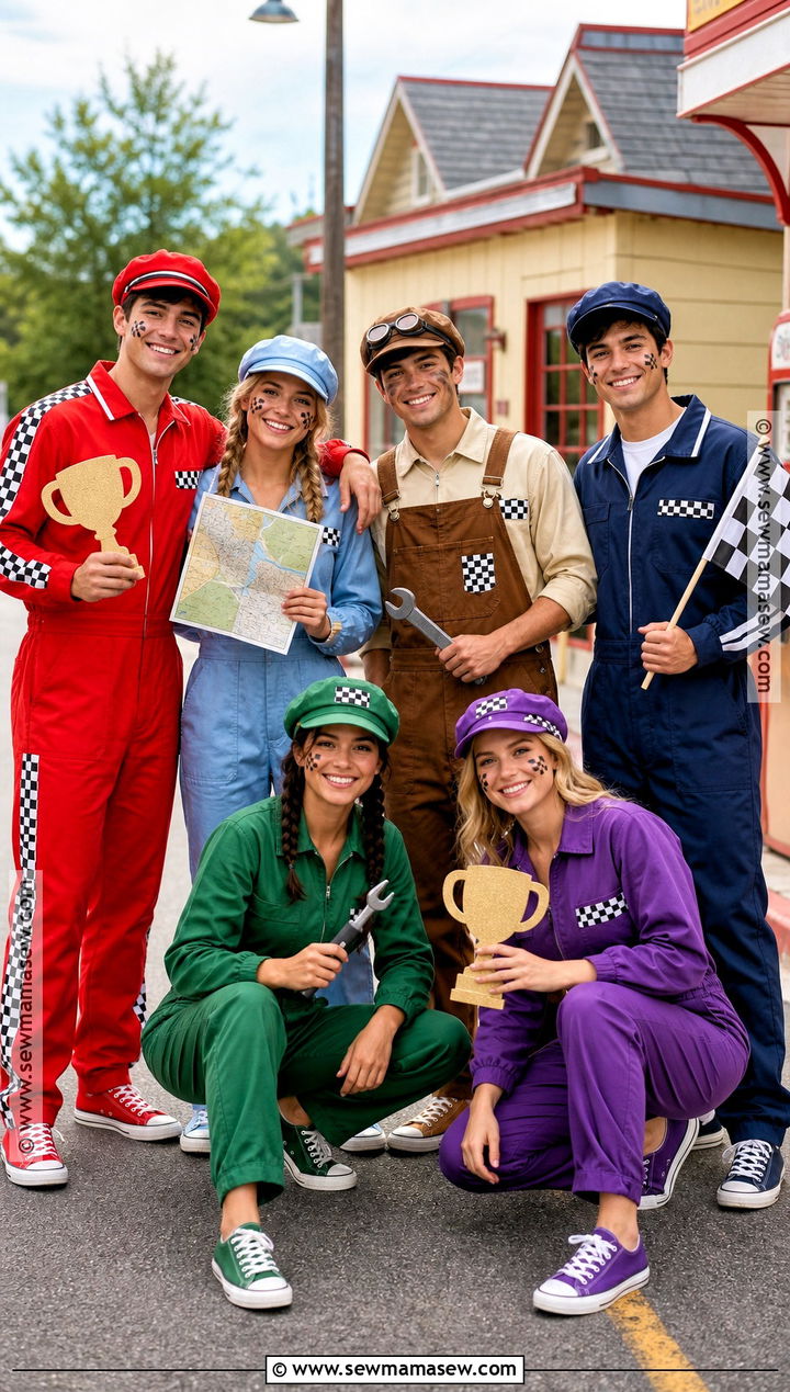 Lightning McQueen Radiator Springs Group Costume - 45 lightning mcqueen costume ideas