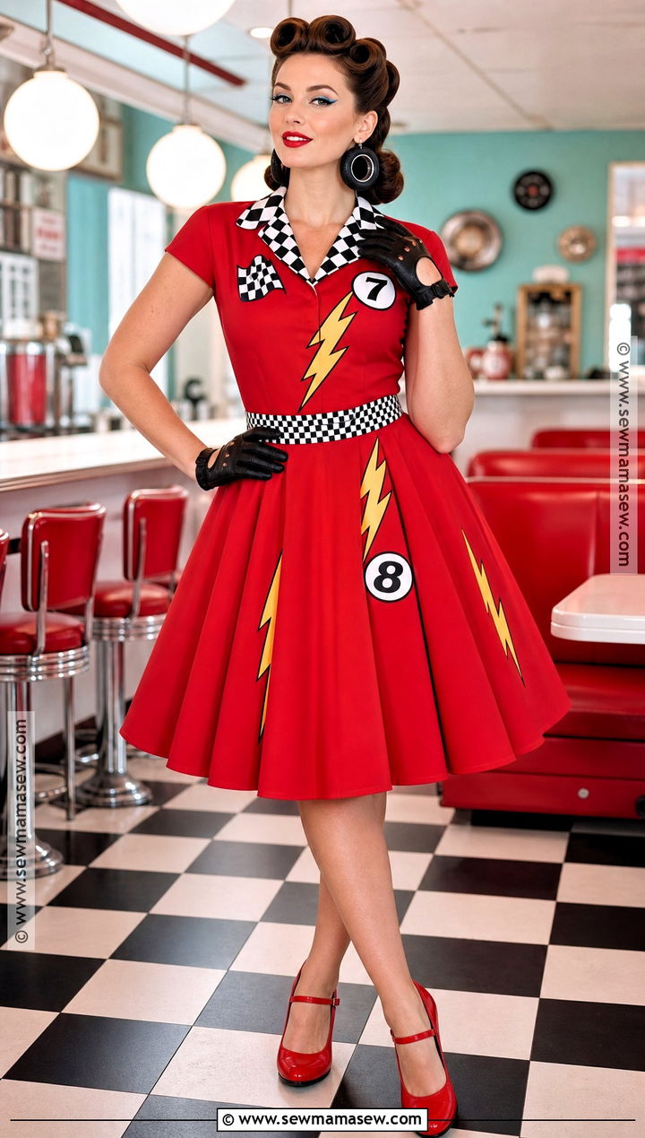 Lightning McQueen Retro Pinup Costume - 30 Lightning Mcqueen Costume Ideas for Women