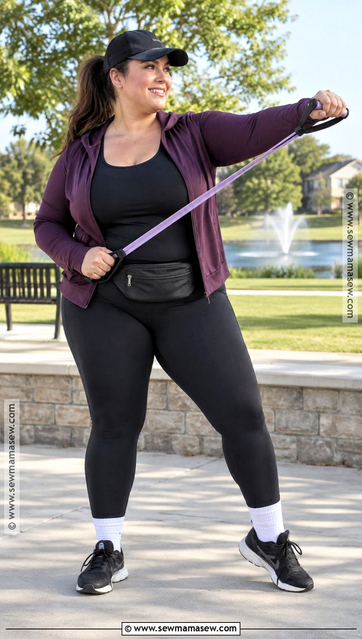 Lightweight Hoodie And Full Length Leggings - 15 Fall Outdoor Workout Outfit Ideas