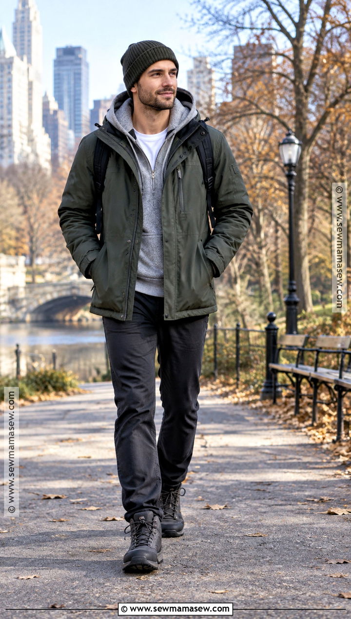 Lightweight Parka With Layered Basics - 20 mens fall jackets