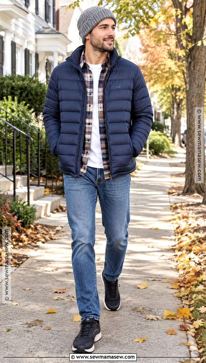 Lightweight Puffer Jacket With Jeans - 20 mens fall jackets