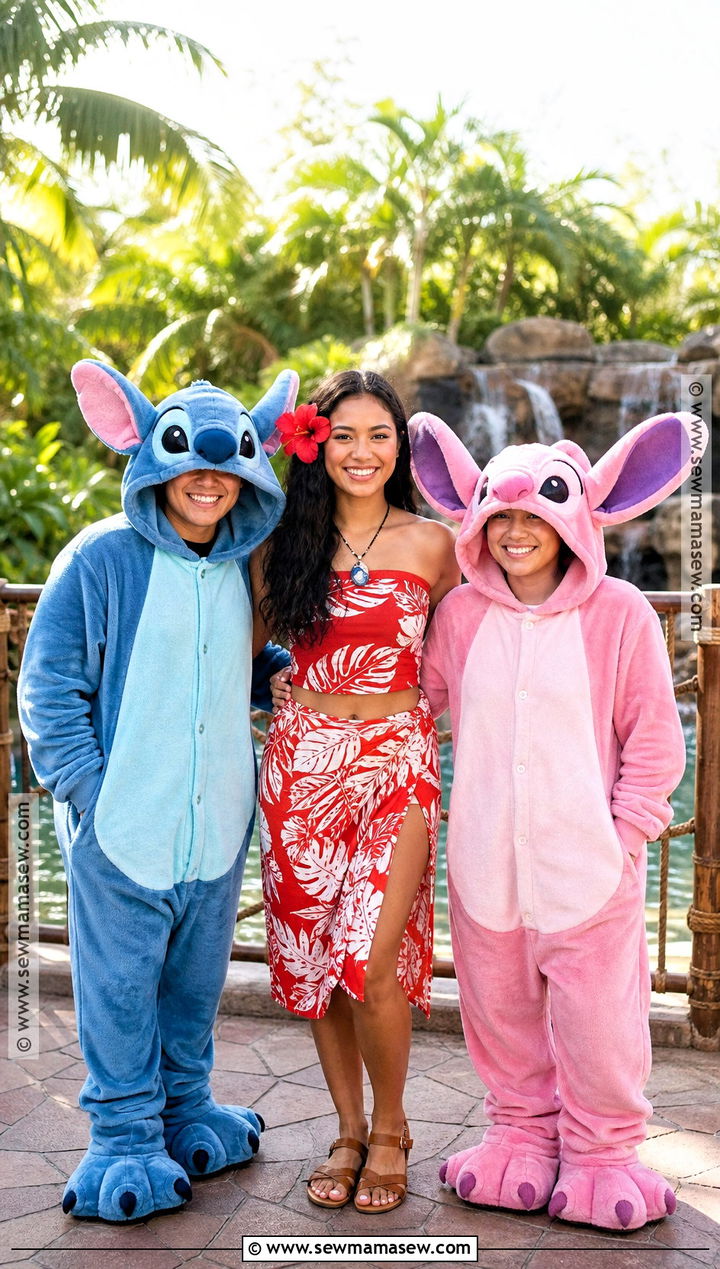 Lilo Stitch And Angel Costume - 30 trio disney costumes