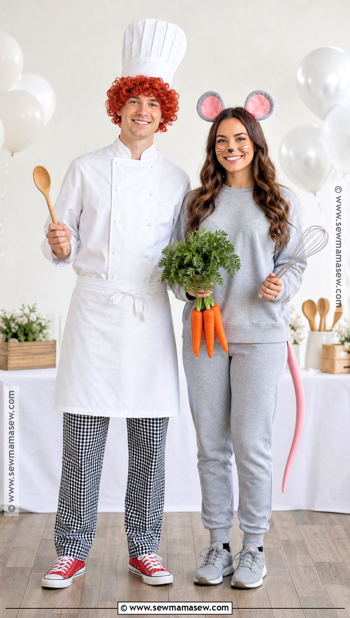 Linguini And Remy Couple Costume - 30 Chef And Ratatouille Costume Ideas