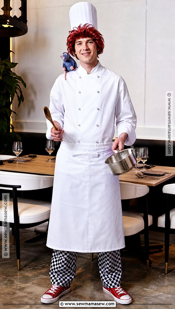 Linguini Chef Costume With Remy - 30 Chef And Ratatouille Costume Ideas