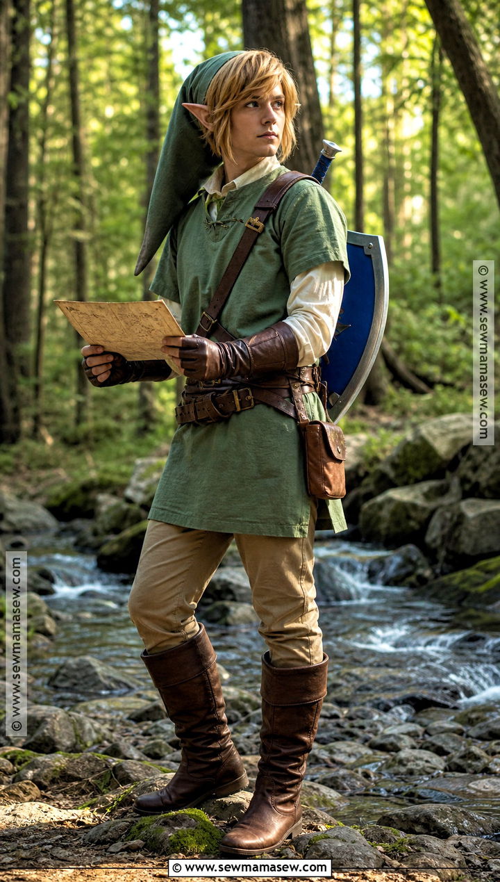Link Costume With Green Tunic - 30 childhood heroes costume ideas