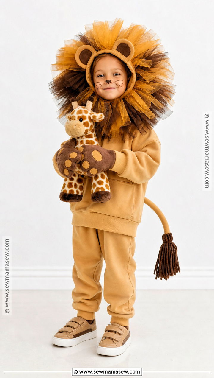 Lion Costume With Furry Mane - 35 animal costumes for kids