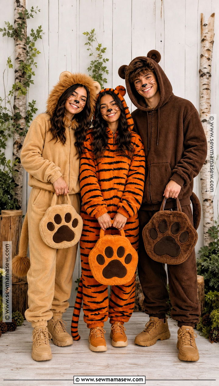 Lion Tiger And Bear Trio Costume - 40 3 people halloween costumes