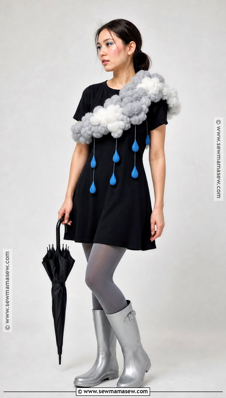 Little Black Rain Cloud Costume - 35 black dress costume ideas