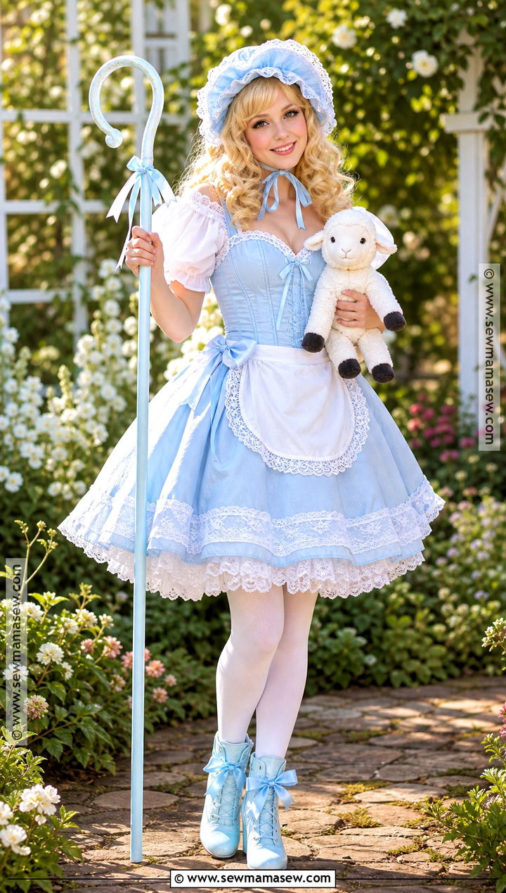 Little Bo Peep Blue Corset Costume - 35 Blue Corset Halloween Costumes