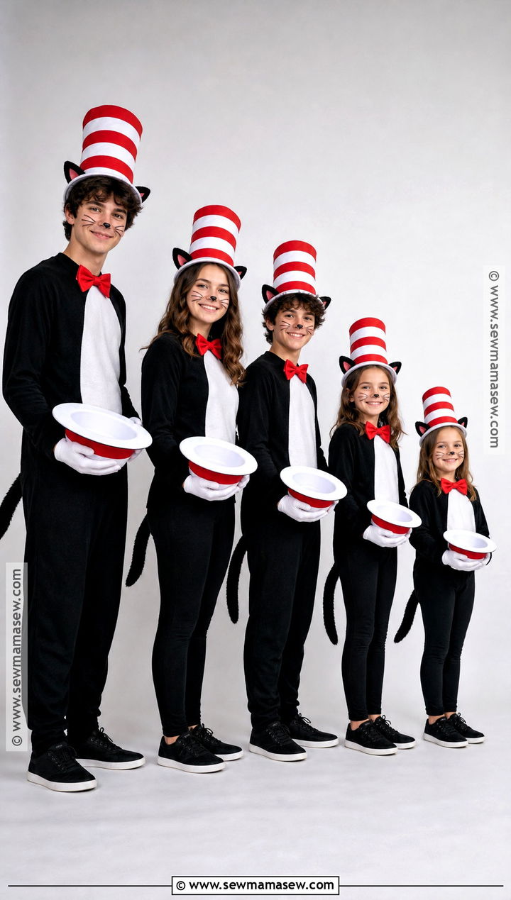 Little Cats Group Costume - 30 cat and the hat costume ideas