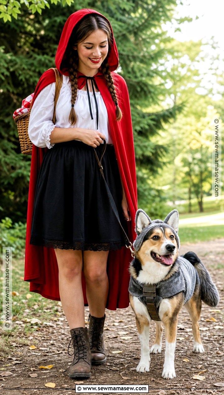 Little Red And Wolf Dog Costume - 30 Little Red Costume Ideas