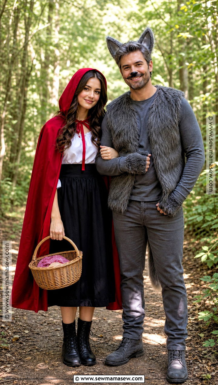 Little Red Riding Hood And Big Bad Wolf Costume - 45 halloween costumes for couples