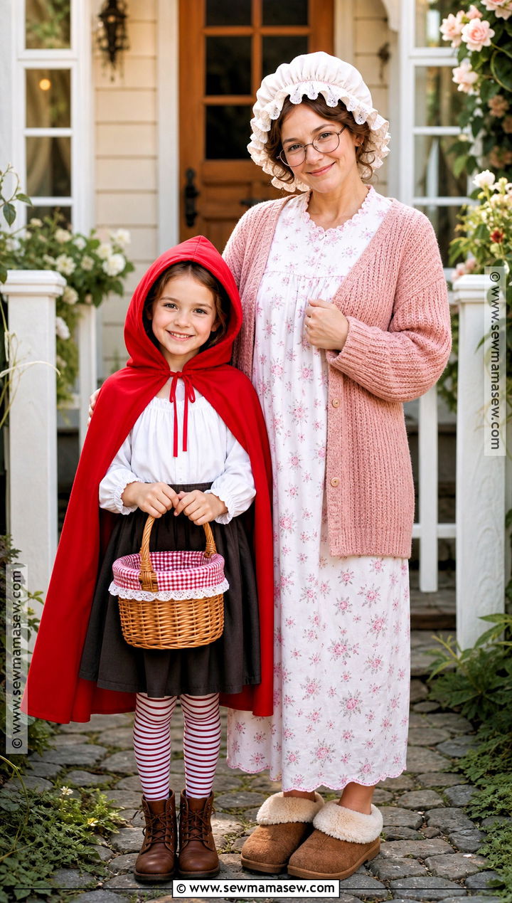 Little Red Riding Hood And Grandma Costume - 35 mom and daughter halloween costumes