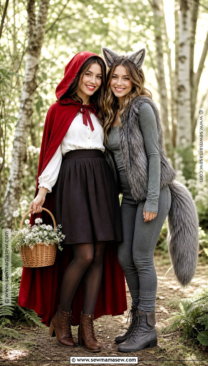 Little Red Riding Hood And Wolf BFF Costume - 30 Bff Costume Ideas For 2