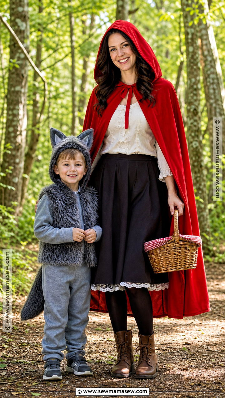 Little Red Riding Hood And Wolf Costume - 30 mother son halloween costumes