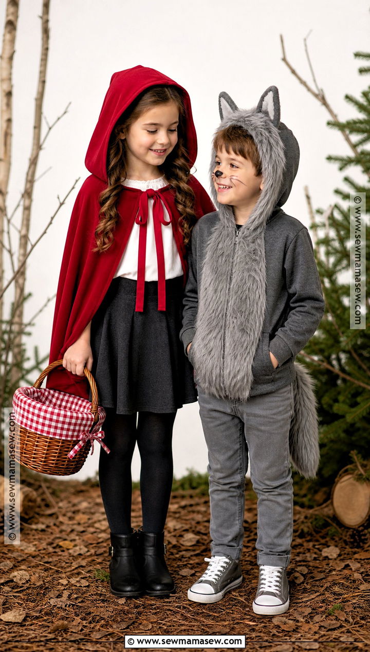 Little Red Riding Hood And Wolf Costume - 35 brother and sister halloween costumes