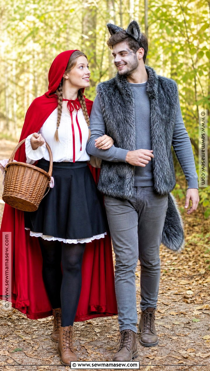 Little Red Riding Hood And Wolf Costume - 35 cute couple costumes for halloween