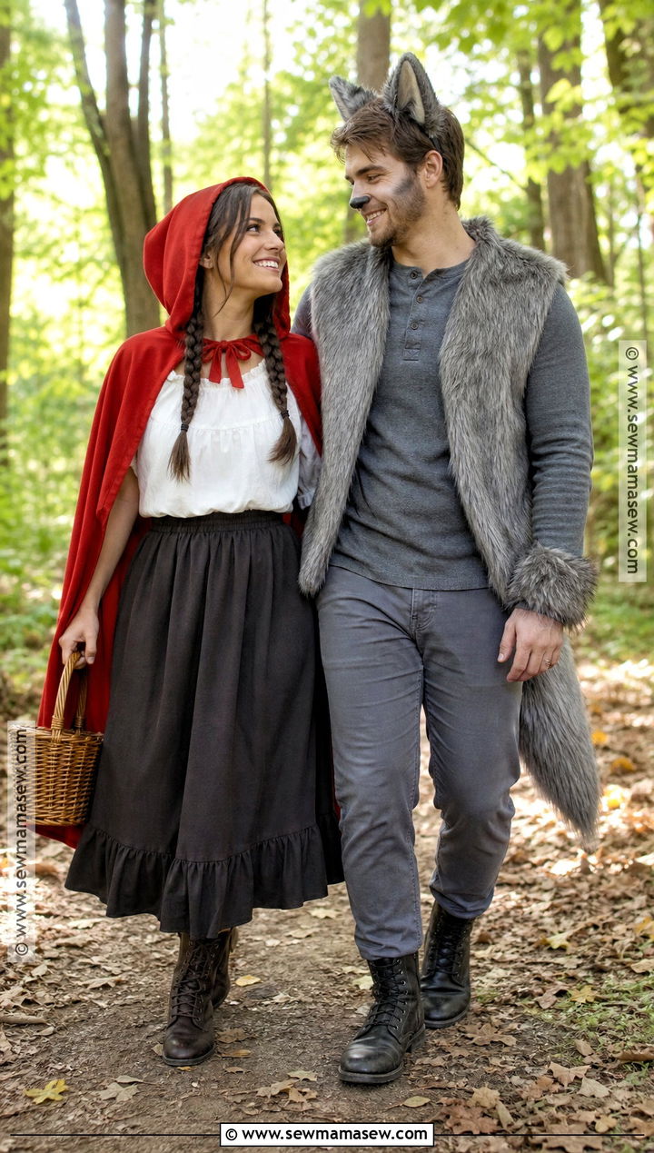 Little Red Riding Hood And Wolf Costume - 45 cute couple halloween costumes