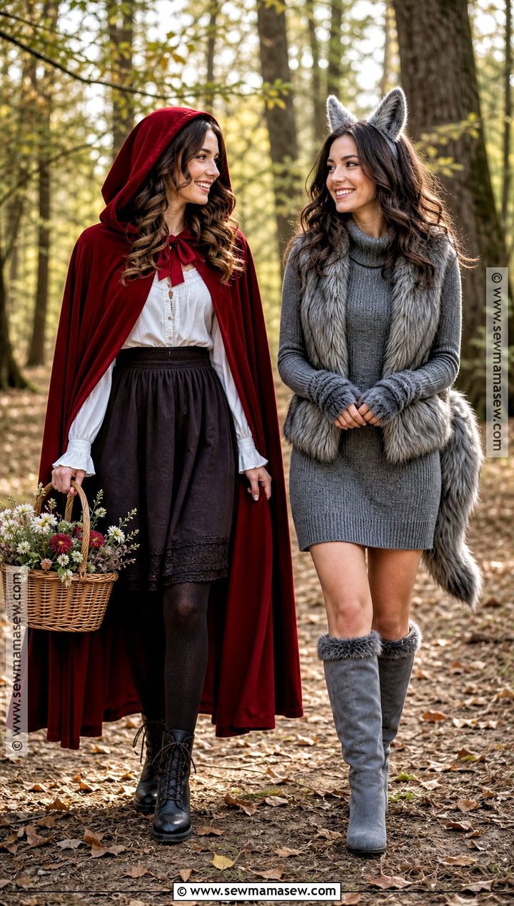 Little Red Riding Hood And Wolf Costume - 30 duo halloween costumes for women