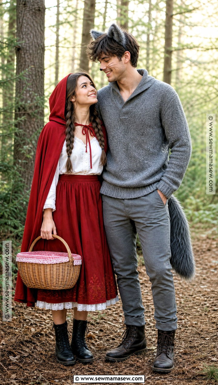 Little Red Riding Hood And Wolf Costume - 30 best couples costumes creative