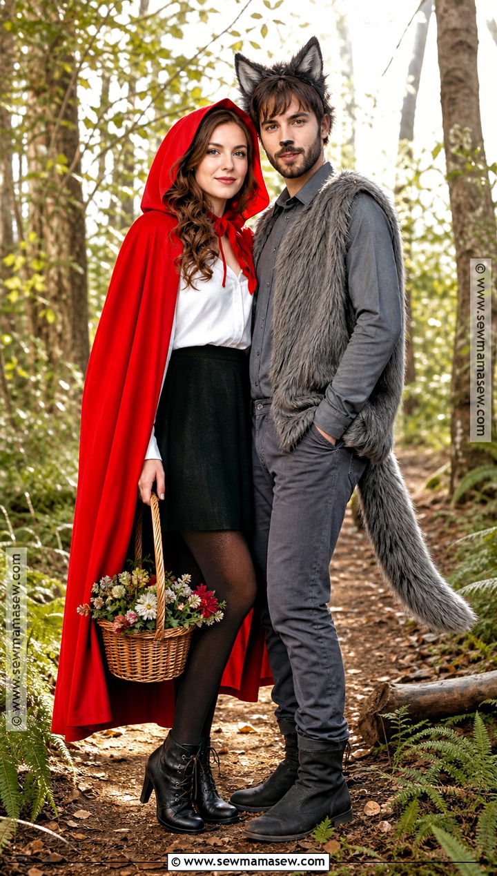 Little Red Riding Hood And Wolf Couple Costume - 50 couple halloween costumes