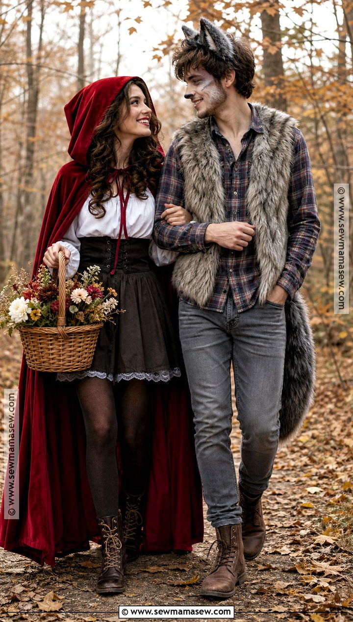 Little Red Riding Hood And Wolf Couple Costume - 30 couple outfits halloween