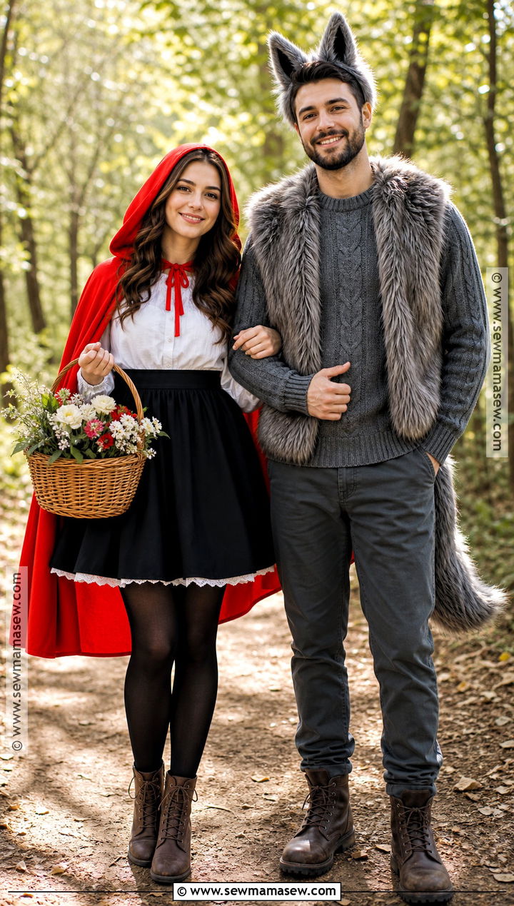 Little Red Riding Hood And Wolf Duo Costume - 50 halloween costumes duo
