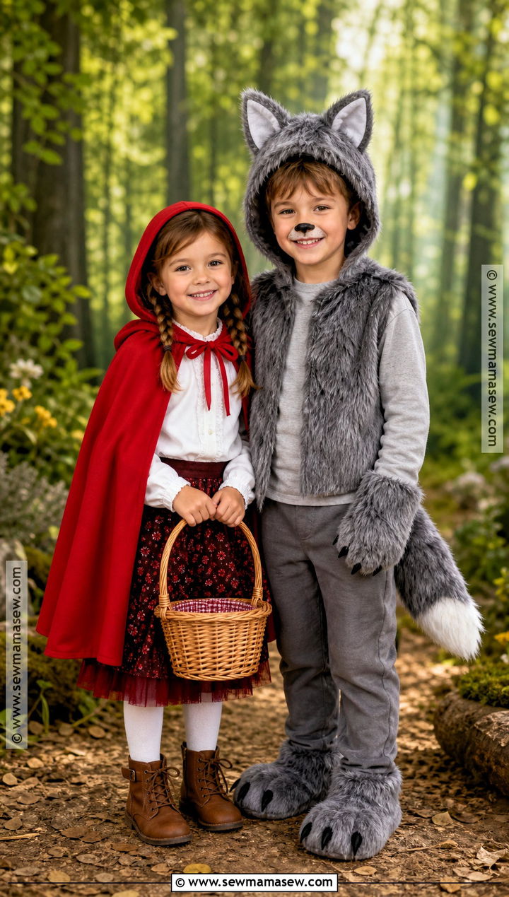 Little Red Riding Hood And Wolf Sibling Costume - 35 sibling costume ideas