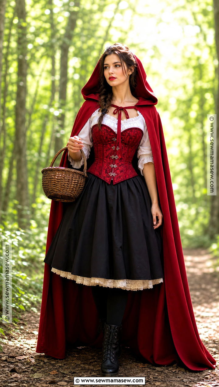 Little Red Riding Hood Corset Costume - 35 Red Corset Costume Ideas