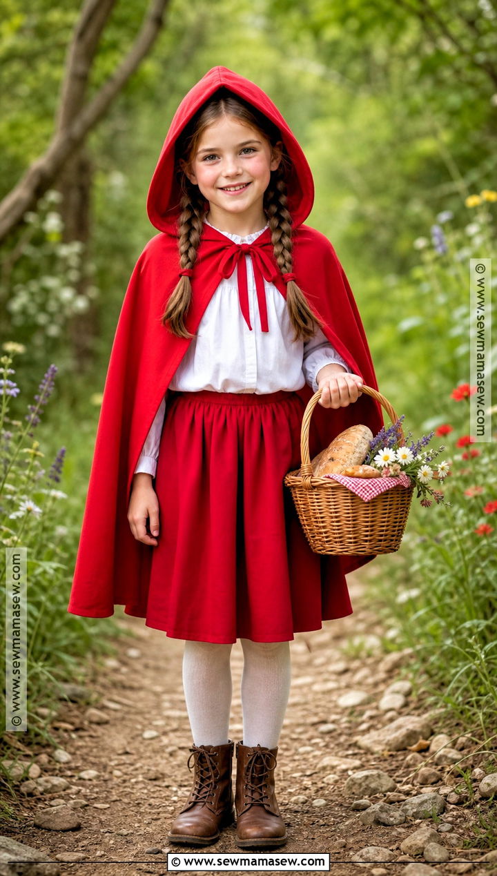 Little Red Riding Hood Costume - 35 kids book character costumes