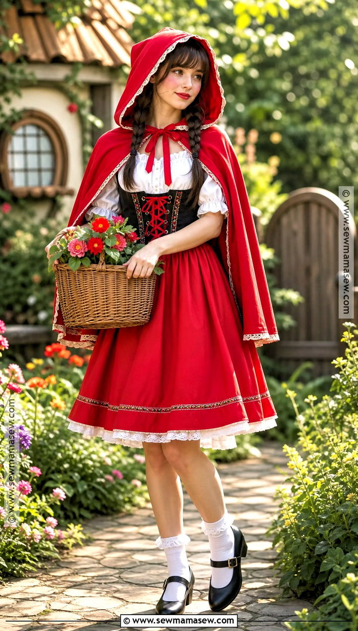 Little Red Riding Hood Costume - 35 red dress halloween costume ideas