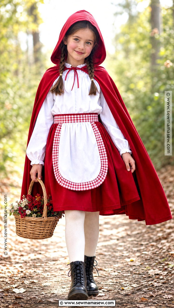 Little Red Riding Hood Costume With Basket - 30 Cute Girl Halloween Costumes