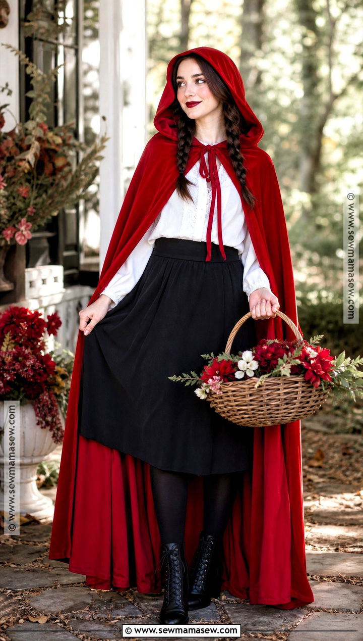 Little Red Riding Hood Costume With Cape - 30 Simple Costumes For Women Last Minute