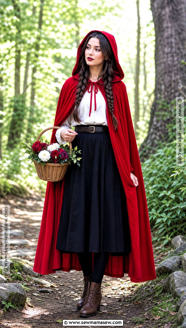 Little Red Riding Hood Costume With Cape - 45 women halloween costume ideas