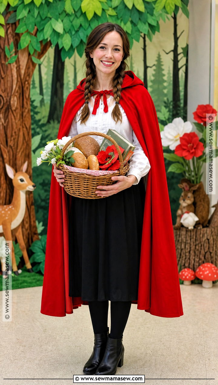 Little Red Riding Hood Costume With Cape - 30 teacher book week costume ideas