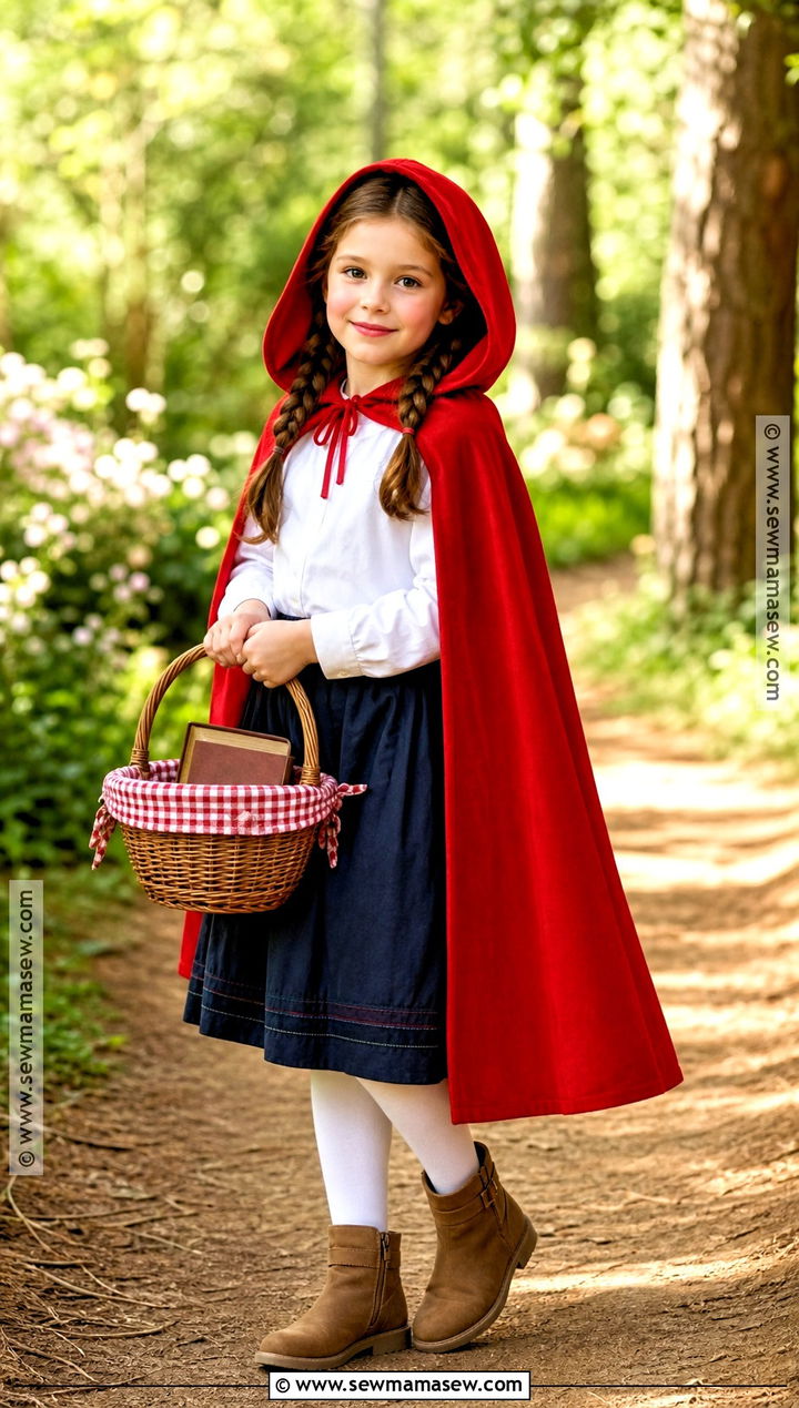 Little Red Riding Hood Costume With Red Cape - 30 easy book character costumes for kids