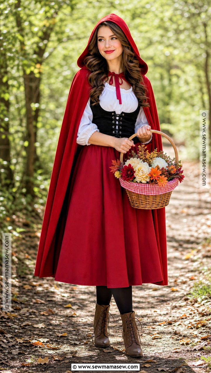 Little Red Riding Hood Costume With Red Cape - 30 Single Halloween Costumes for Women