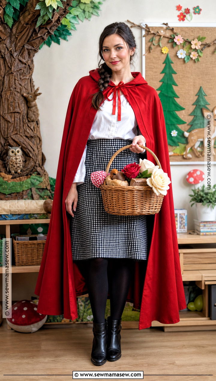 Little Red Riding Hood Costume With Red Cape - 30 teacher book character costumes