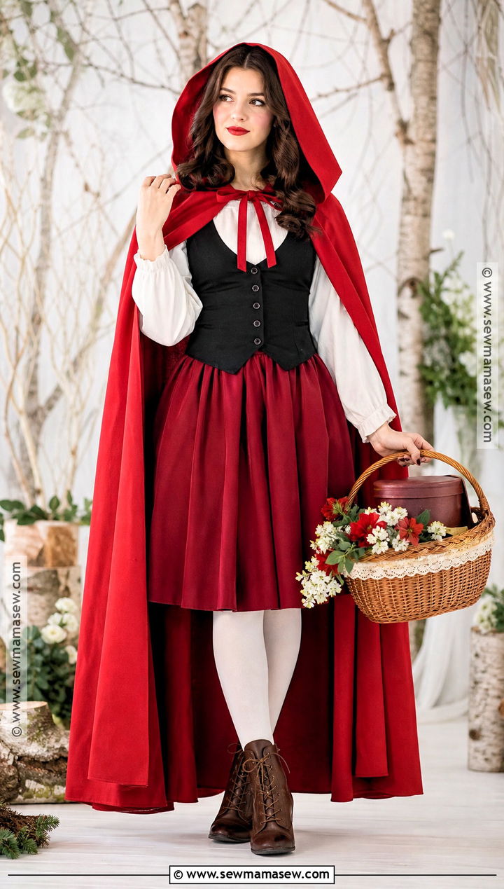 Little Red Riding Hood Costume With Red Cape - 35 Iconic Solo Halloween Costumes