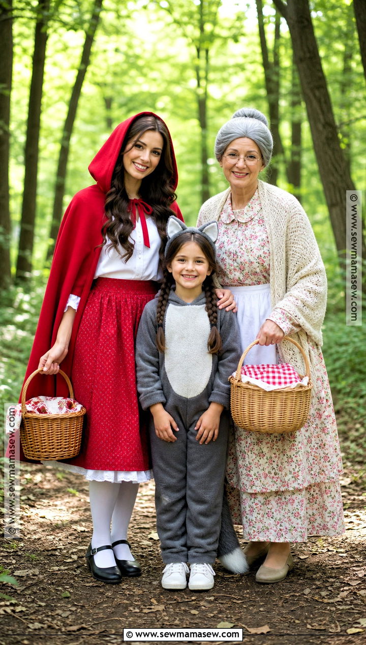 Little Red Riding Hood Family Costume - 30 family costumes for 3