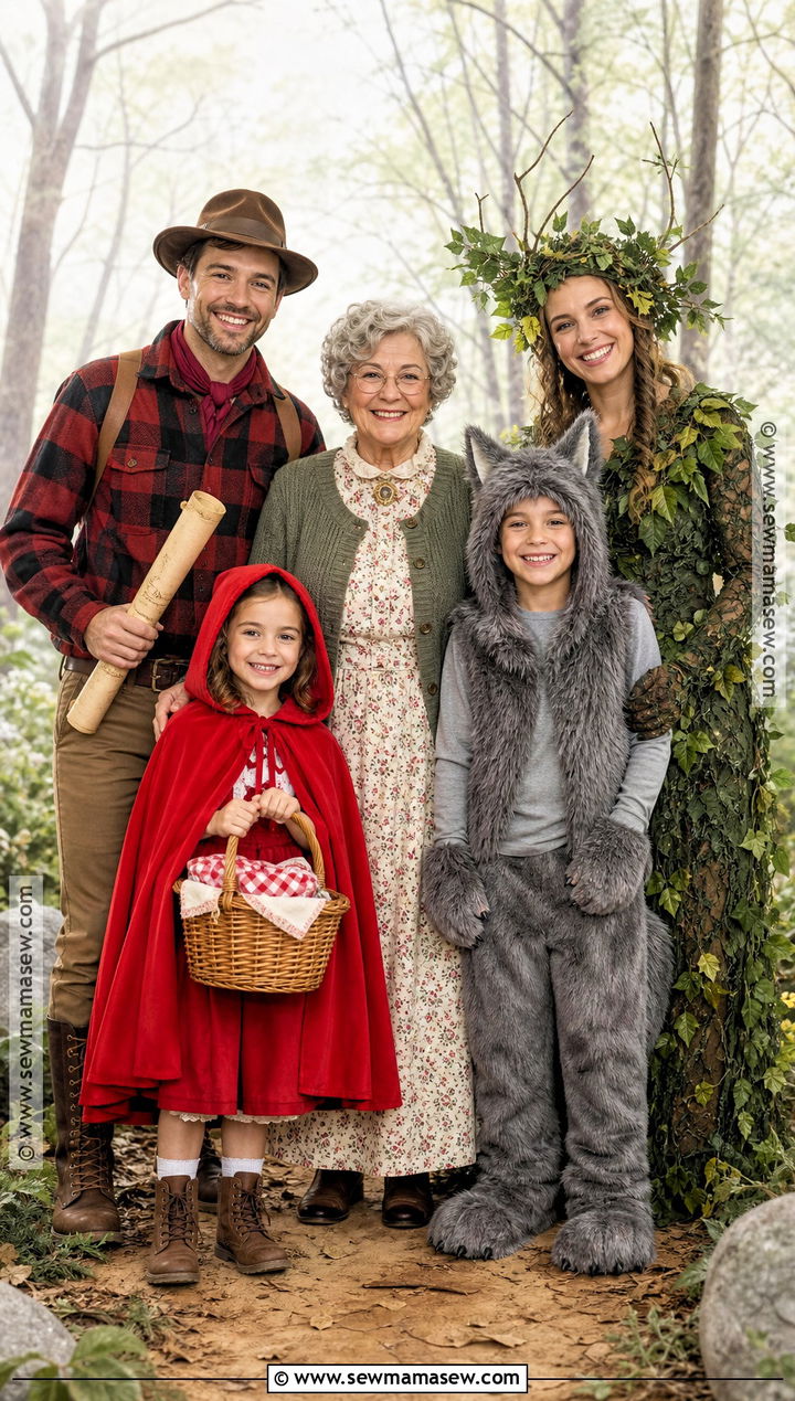 Little Red Riding Hood Family Costume - 30 family costumes for 5 halloween