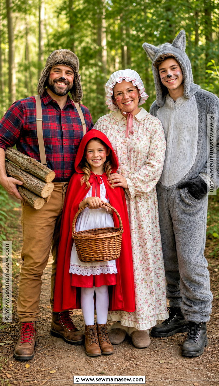 Little Red Riding Hood Family Costume - 35 family costumes for four