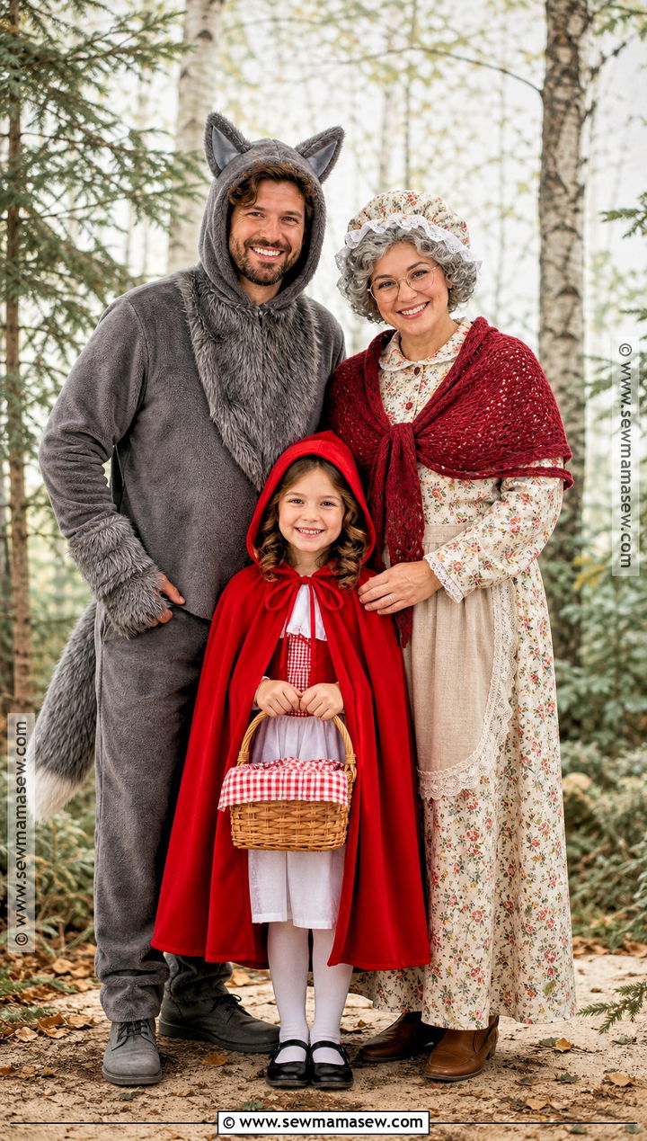 Little Red Riding Hood Family Costume - 35 halloween family costumes for 3
