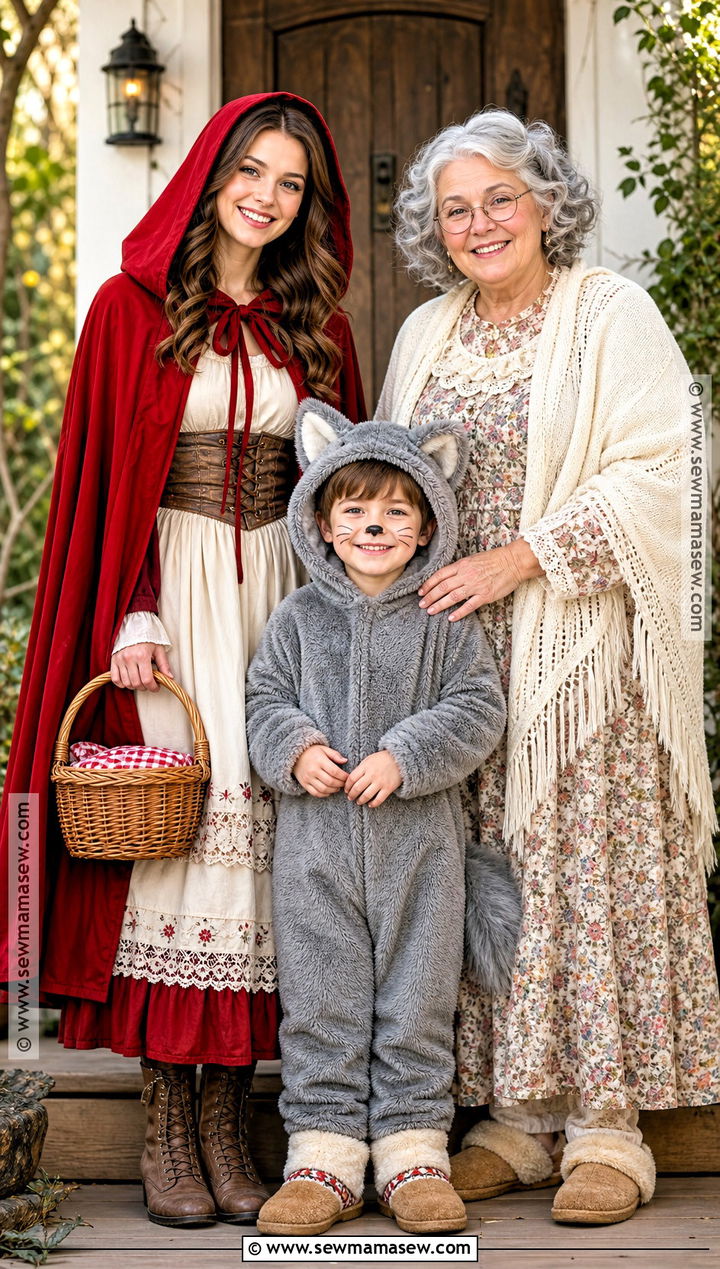 Little Red Riding Hood Family Costume - 45 family of 3 halloween costumes