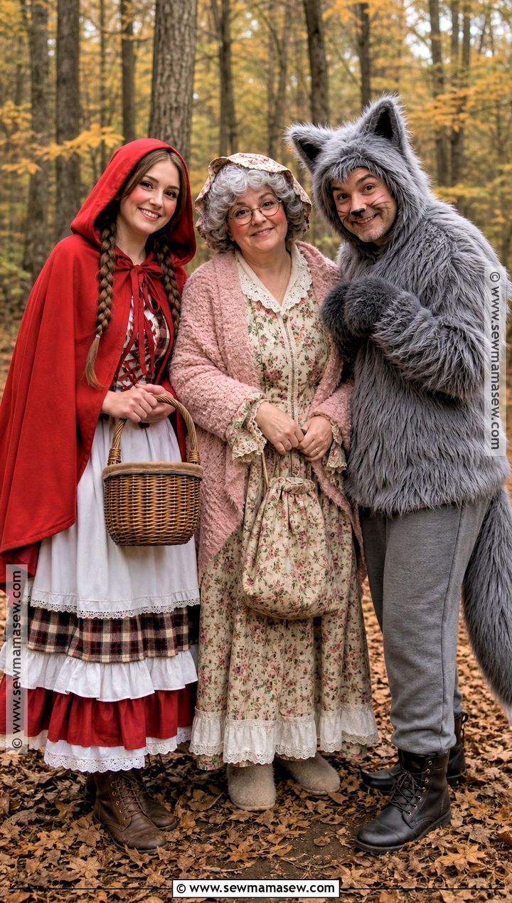 Little Red Riding Hood Grandma And Wolf Trio Costume - 35 Trio Costumes Halloween