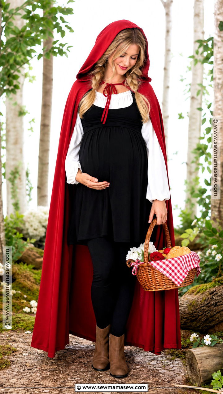 Little Red Riding Hood Maternity Costume - 30 maternity halloween costumes