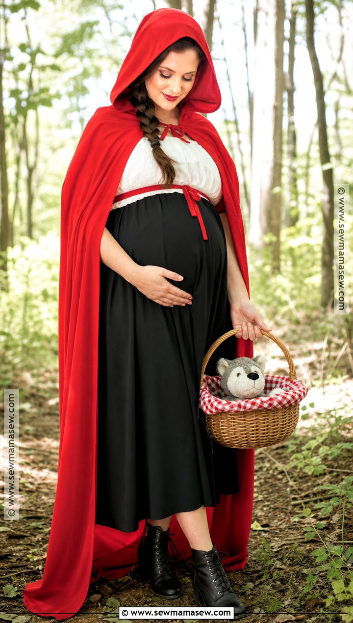 Little Red Riding Hood Maternity Costume - 30 halloween costumes for pregnant for women