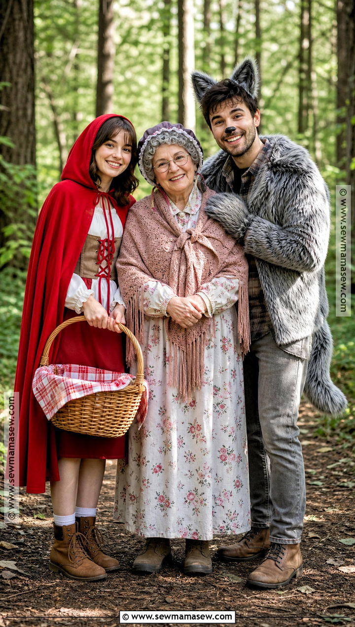 Little Red Riding Hood Trio Costume - 30 3 person halloween costume ideas