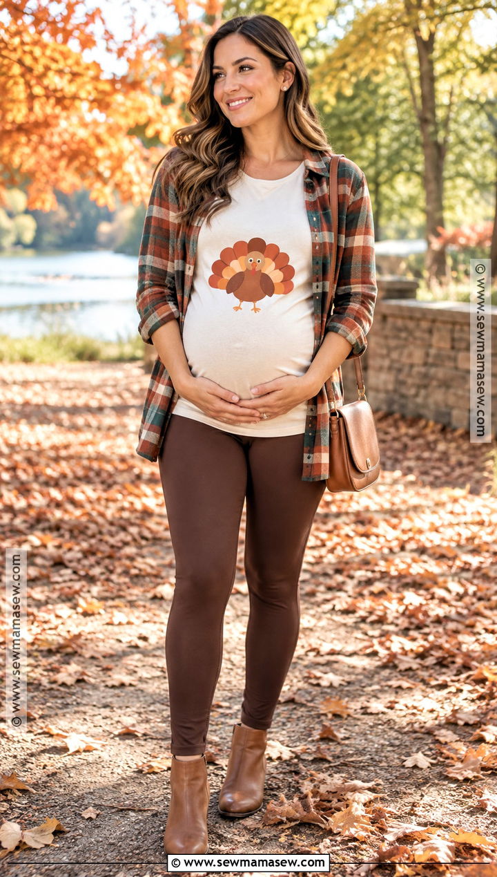 Little Turkey Pregnancy Thanksgiving Shirt - 15 pregnancy thanksgiving shirts